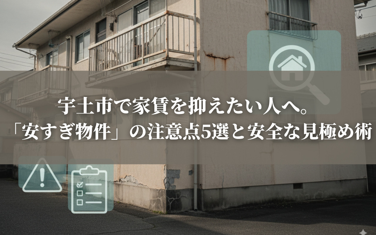 宇土市で家賃を抑えたい人へ。「安すぎ物件」の注意点5選と安全...の画像