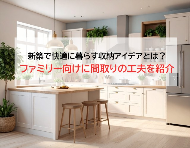 新築で快適に暮らす収納アイデアとは？ファミリー向けに間取りの...の画像