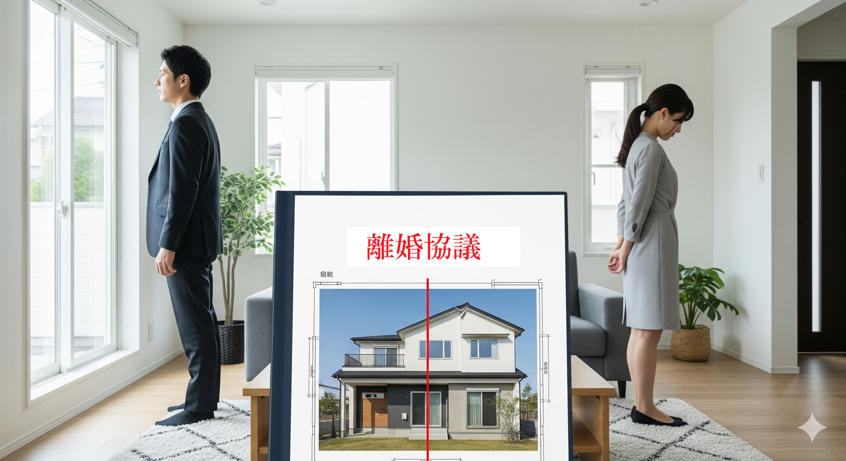 離婚後の住宅ローン。離婚が成立していないと、ローンが組めない...の画像