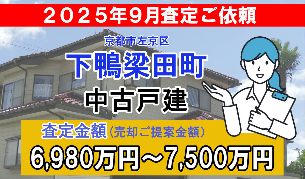下鴨梁田町の売却査定ご依頼をいただきました！の画像