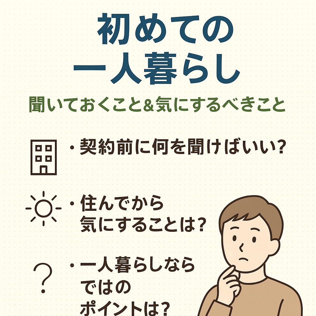 初めての一人暮らしで失敗しないために｜聞いておくこと＆気にす...の画像