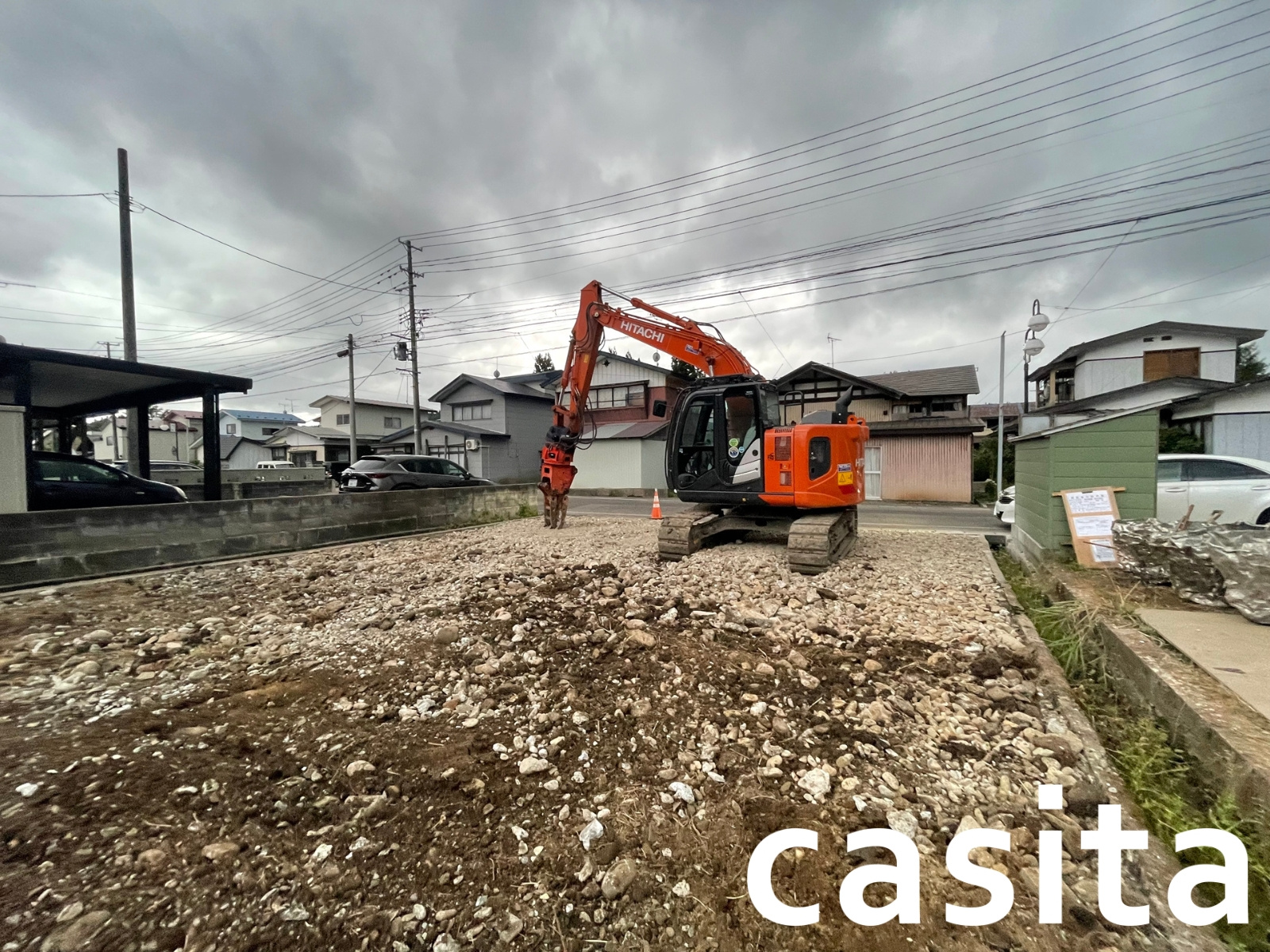 大仙市の更地渡し土地の解体工事事例の画像