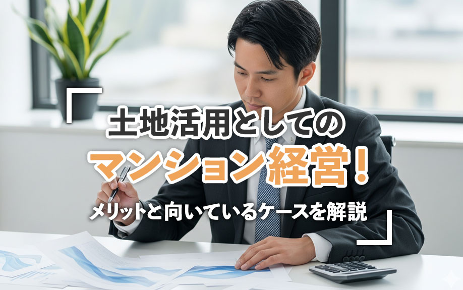 土地活用としてのマンション経営！メリットと向いているケースを...の画像