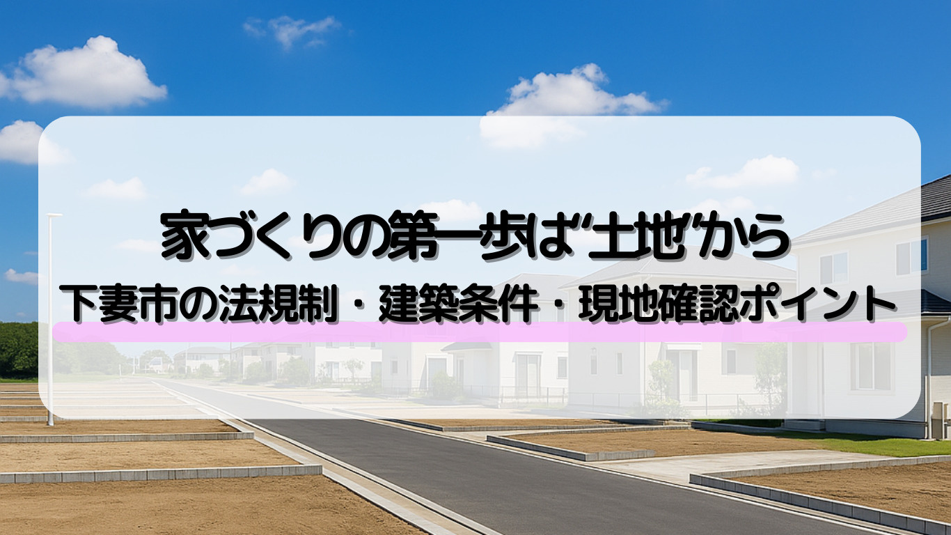 下妻市で土地選びや家づくりを始めるには？購入ポイントや建築条...の画像