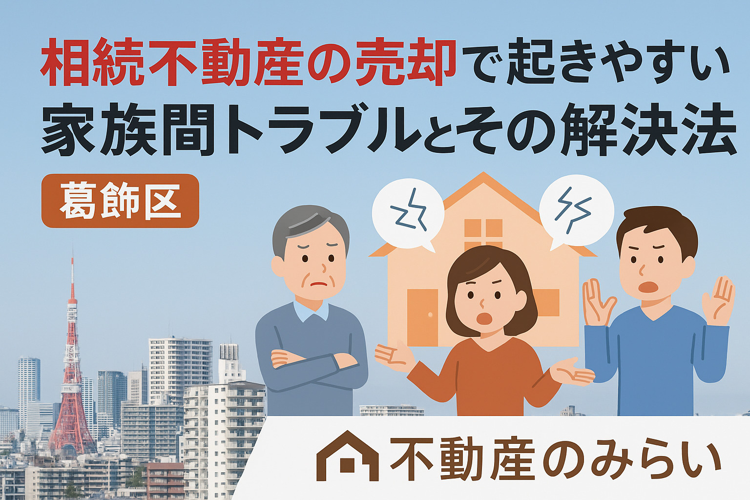 【葛飾区版】相続不動産売却で起きやすい家族間トラブルとその解...の画像