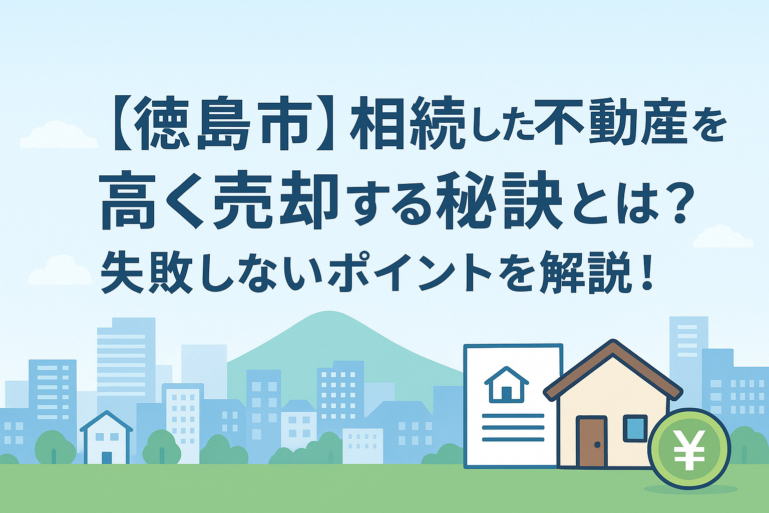 【徳島市】相続した不動産を高く売却する秘訣とは？失敗しないポ...の画像