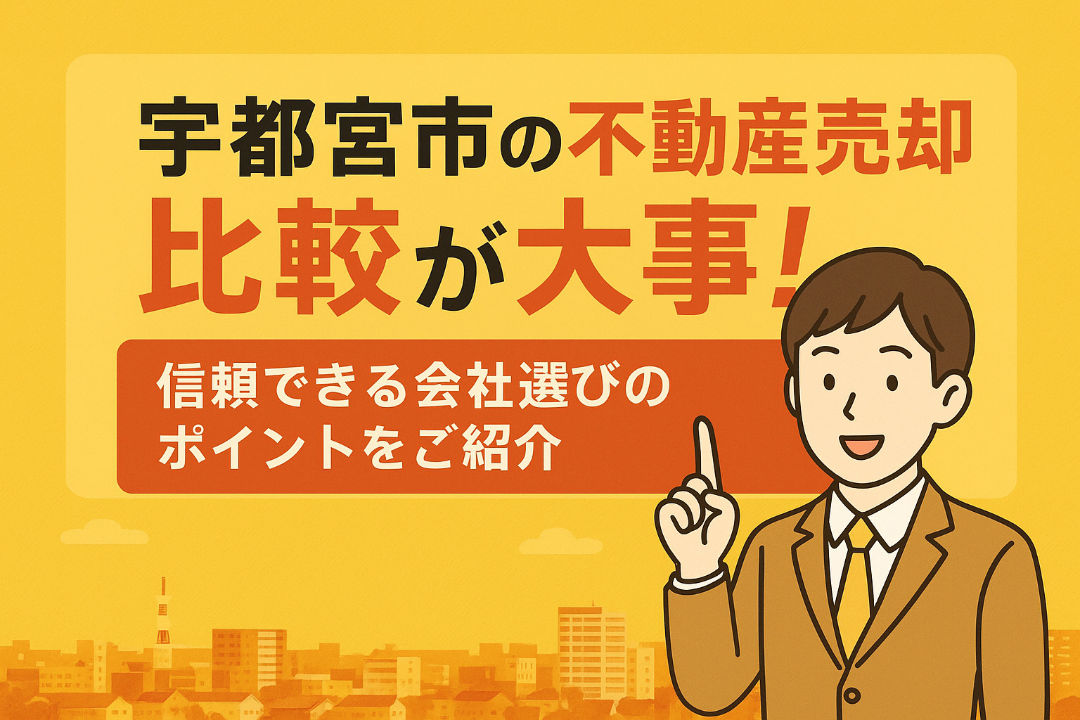 宇都宮市の不動産売却なら比較が大事！信頼できる会社選びのポイ...の画像