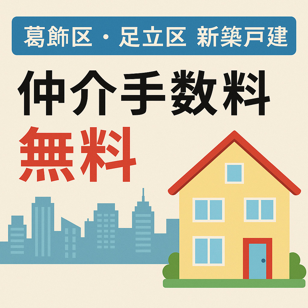 【葛飾区・足立区 新築戸建】仲介手数料無料でお得に購入する方...の画像
