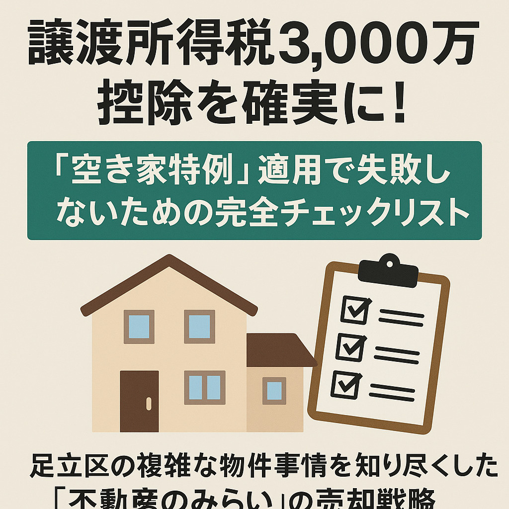 【足立区版・相続売却の必読書】譲渡所得税3,000万円控除を...の画像