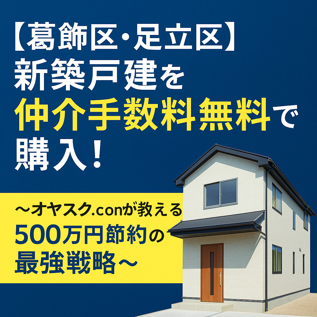 【葛飾区・足立区】新築戸建を仲介手数料無料で購入！ 〜オヤス...の画像