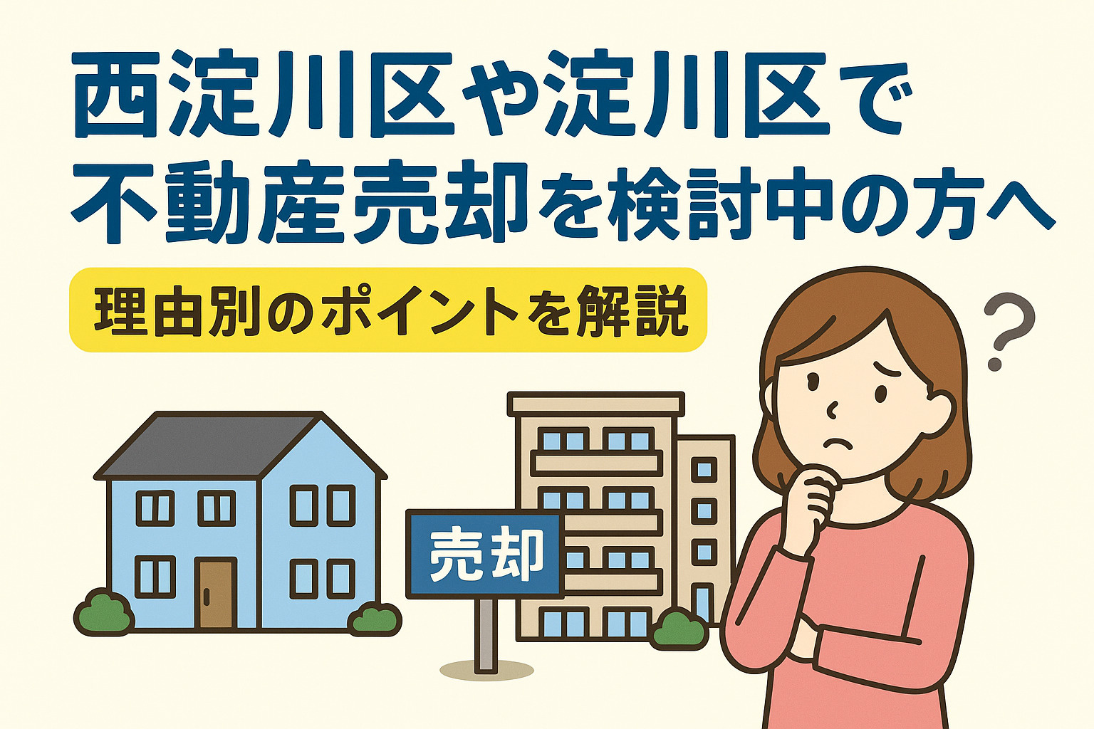 西淀川区や淀川区で不動産売却を検討中の方へ！理由別のポイント...の画像