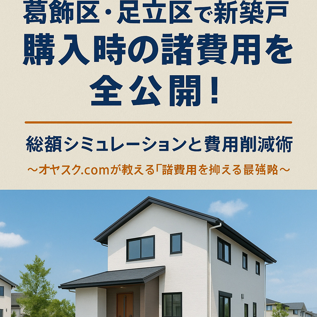 新築戸建の購入で失敗しない！葛飾区・足立区の諸費用完全ガイド...の画像