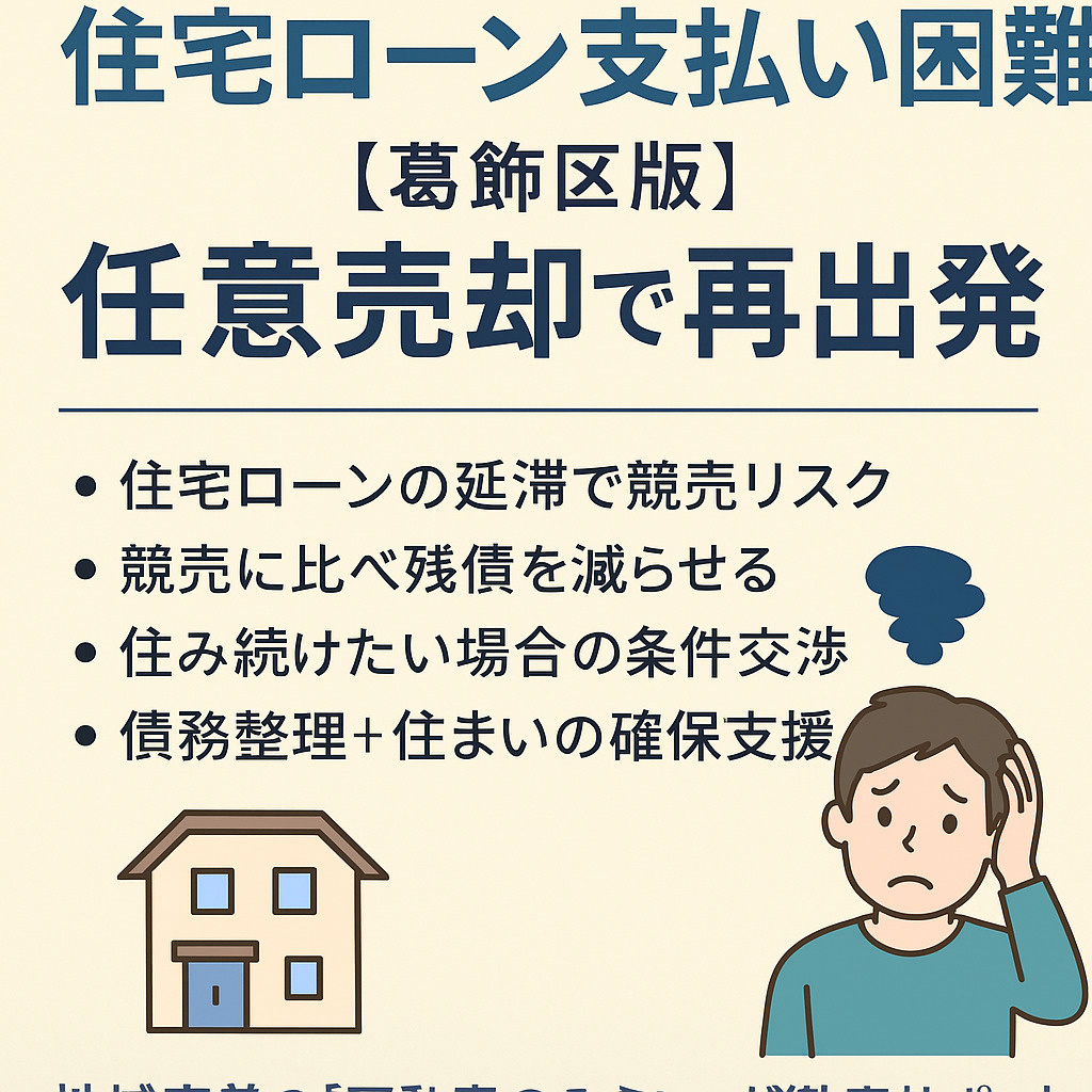 【葛飾区版】住宅ローン支払いが困難なときの解決法  〜任意売...の画像