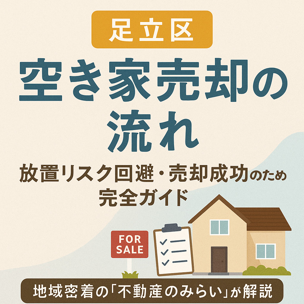 【足立区 空き家売却】放置リスクを回避し、資産を最大限に活か...の画像