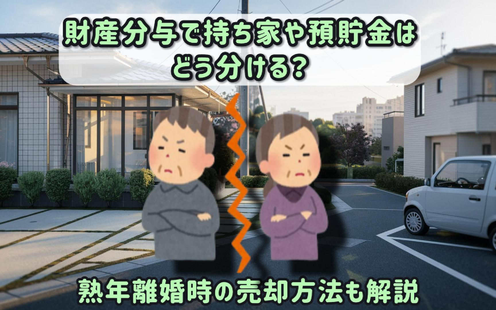 財産分与で持ち家や預貯金はどう分ける？熟年離婚時の売却方法も...の画像