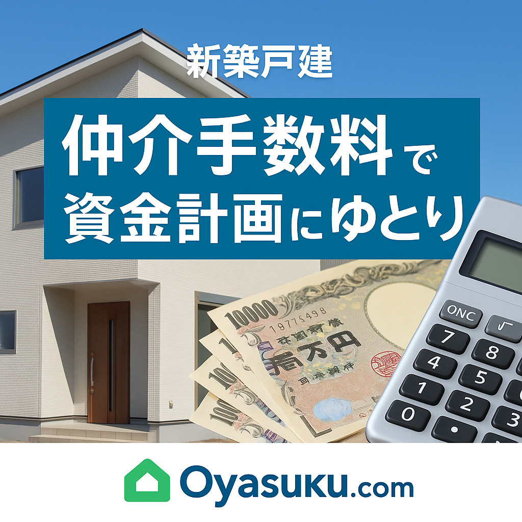 【仲介手数料無料】新築戸建て購入に必要な諸費用と仲介手数料無...の画像