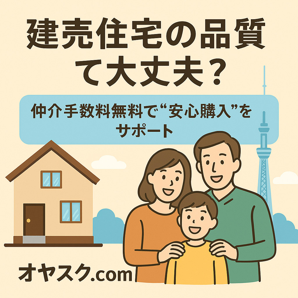 【損しない新築購入】建売住宅の品質って大丈夫？オヤスク.co...の画像