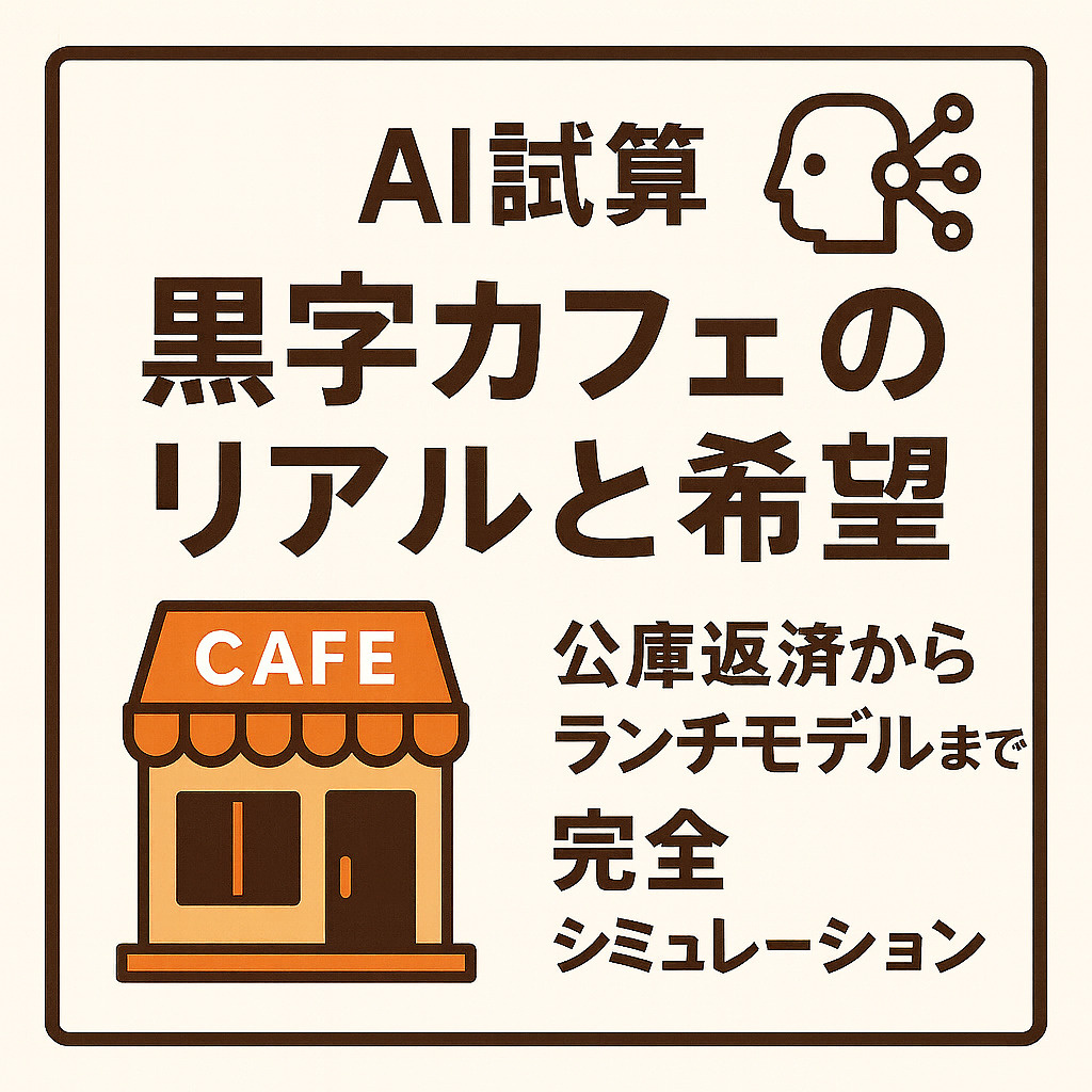 【AI試算】黒字カフェのリアルと希望｜公庫返済からランチモデ...の画像