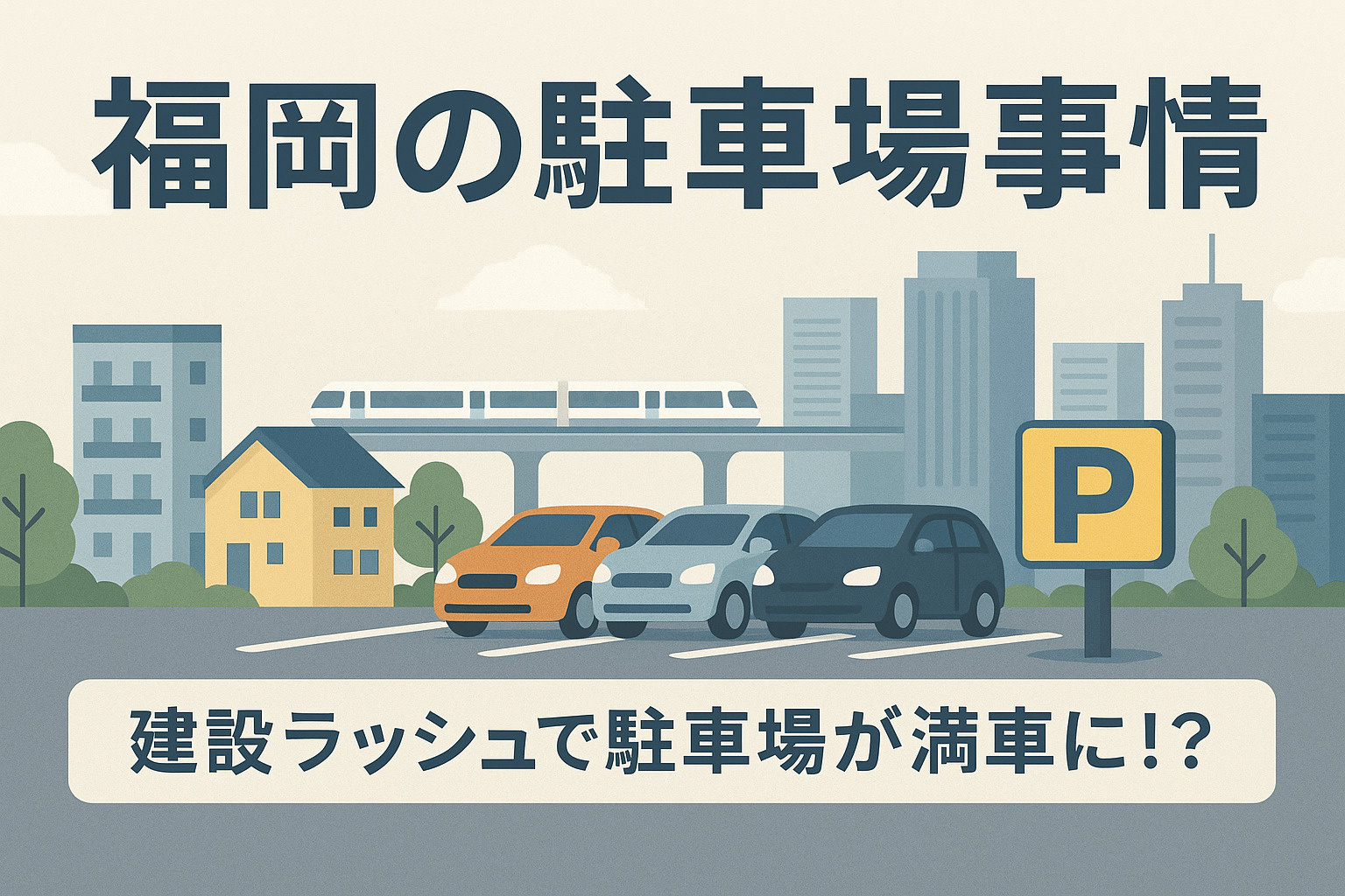 福岡の駐車場事情とは？建設ラッシュが引き起こす“駐車難民”問...の画像