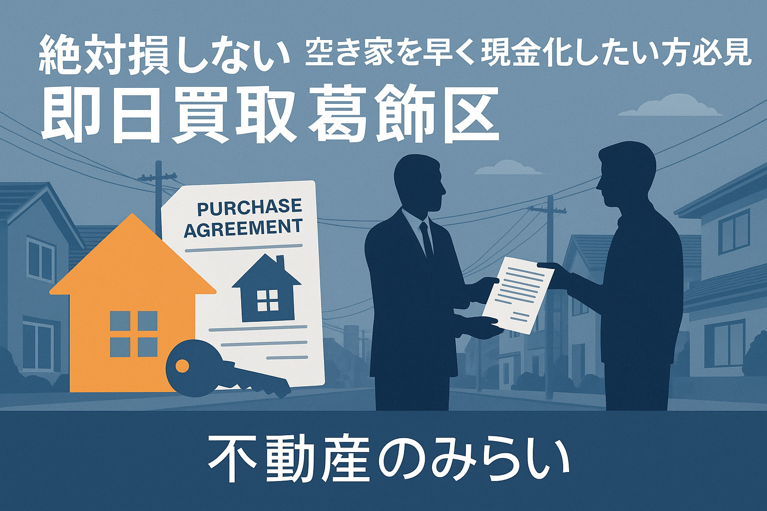 絶対損しない 不動産買取で早く現金化する方法（葛飾区版）の画像