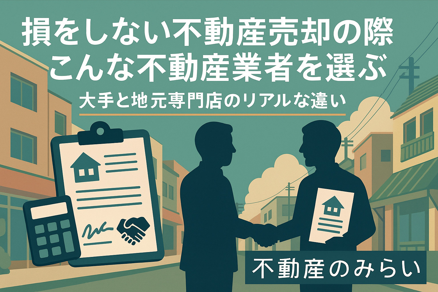 損をしない不動産売却の際こんな不動産業者を選ぶ ― 大手と地...の画像