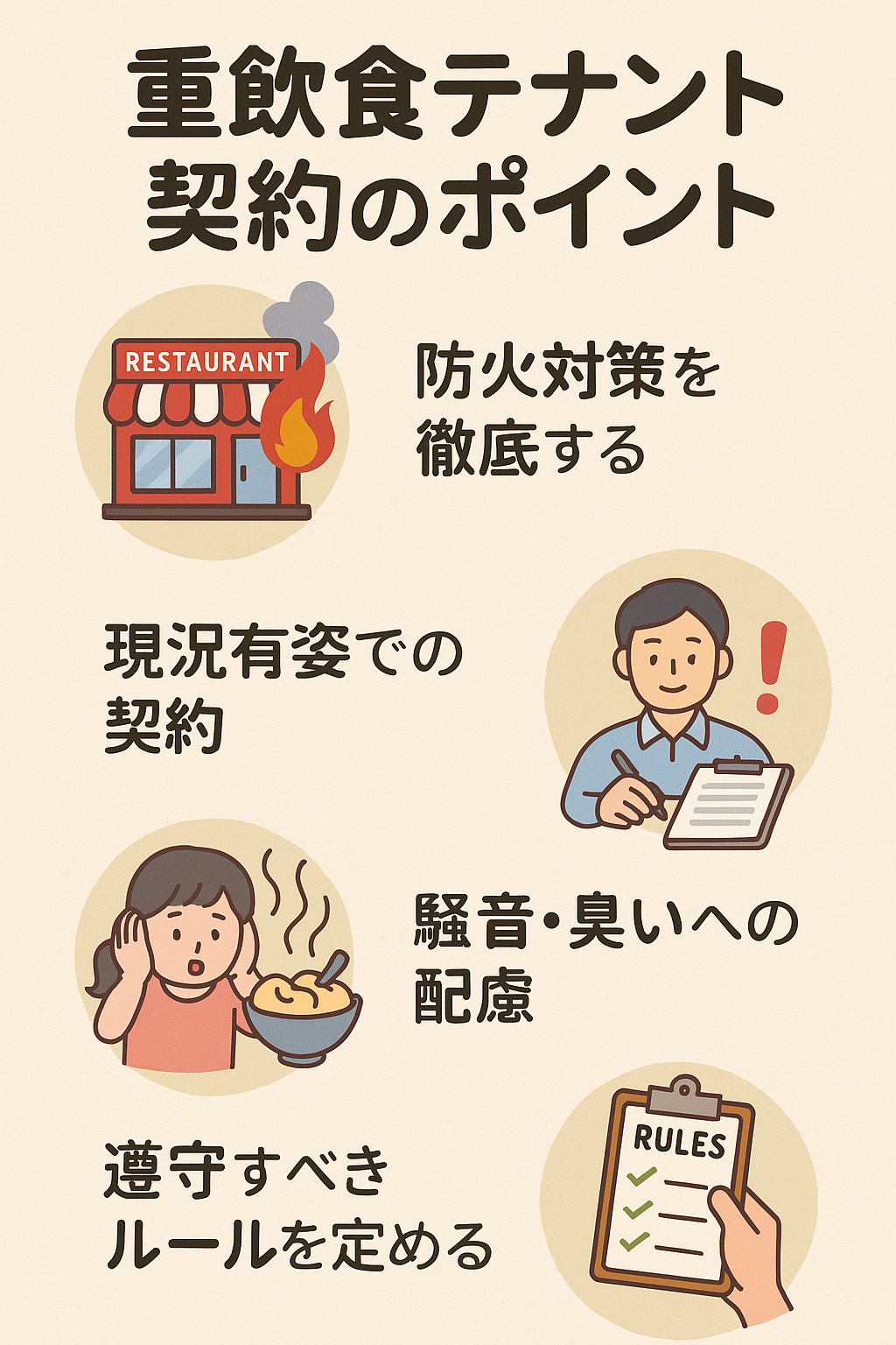 『重飲食テナントを受け入れる際のポイント（貸主・オーナー向け...の画像