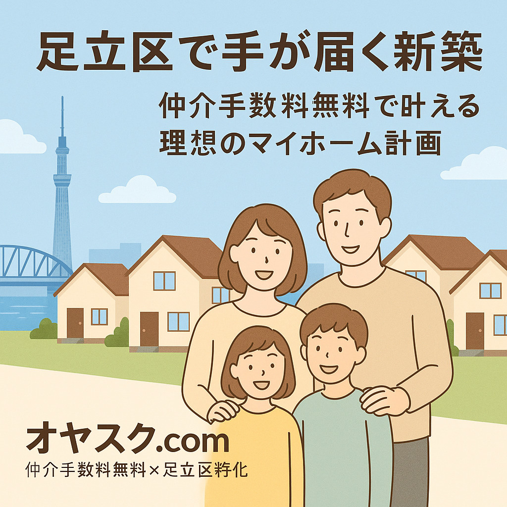 足立区で新築戸建を買うならどこ？人気エリアTOP5と坪単価徹...の画像