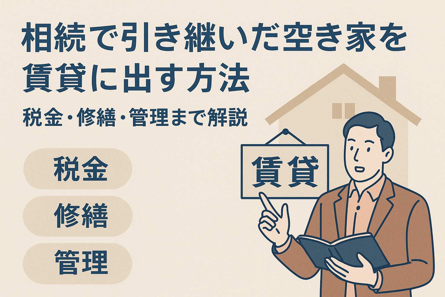 相続で引き継いだ空き家を賃貸に出す方法|税金・修繕・管理ま...の画像
