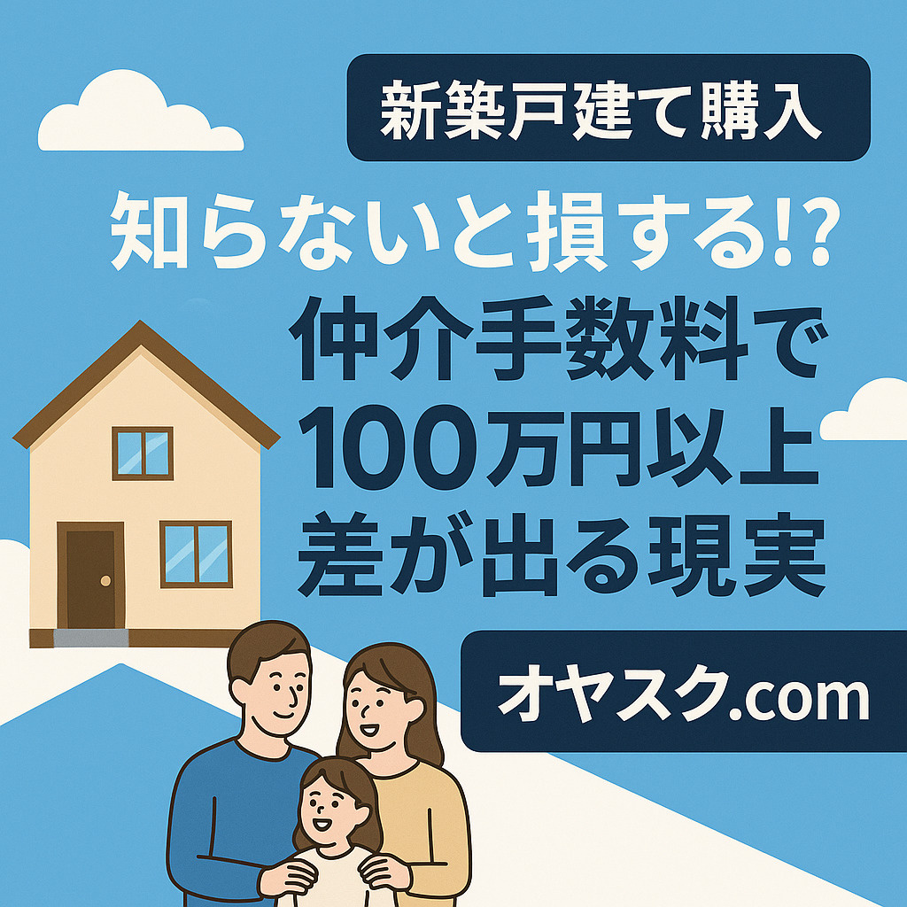 【損しない家の買い方】新築戸建て購入で“仲介手数料無料”を選...の画像