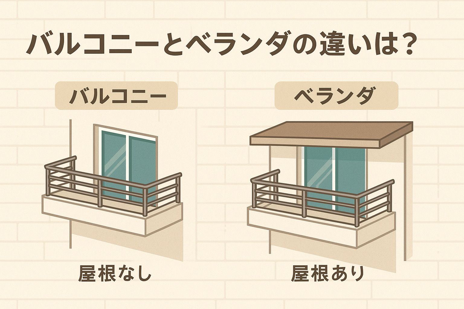 バルコニーとベランダの違いは？知らないと損する住まいの豆知識...の画像