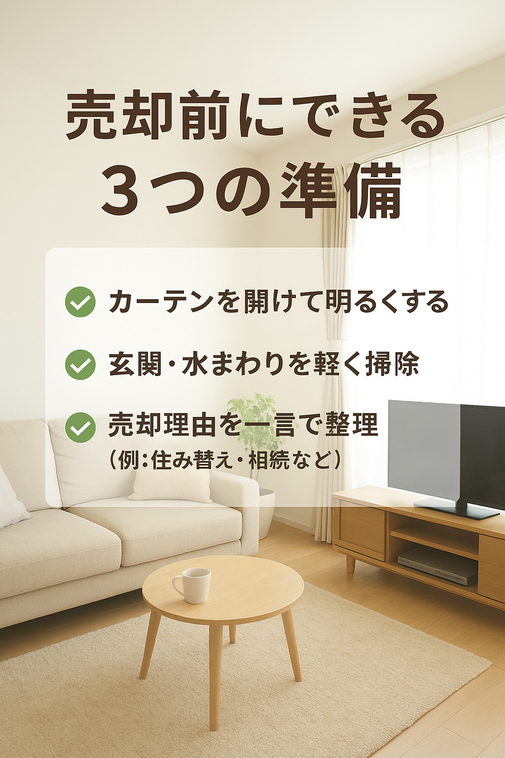 売却前に“これだけ”はしておくと差が出ます！の画像