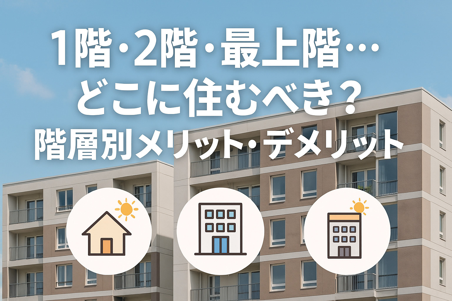 1階・2階・最上階…どこに住むべき？階層別メリット・デメリッ...の画像
