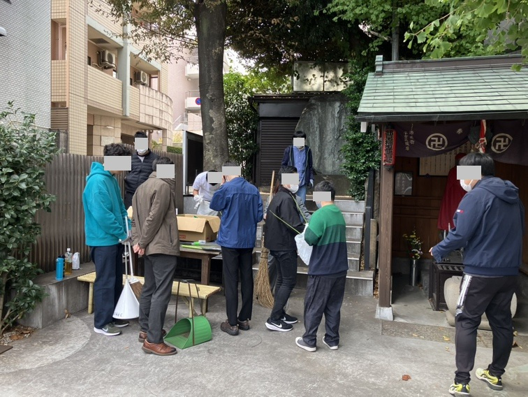 「源兵衛子育て地蔵尊清掃作業」の画像