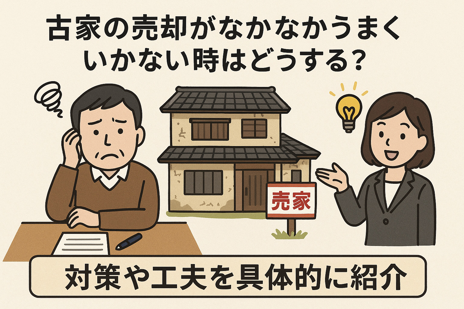 古家の売却がなかなうまくいかない時はどうする？対策や工夫を具...の画像