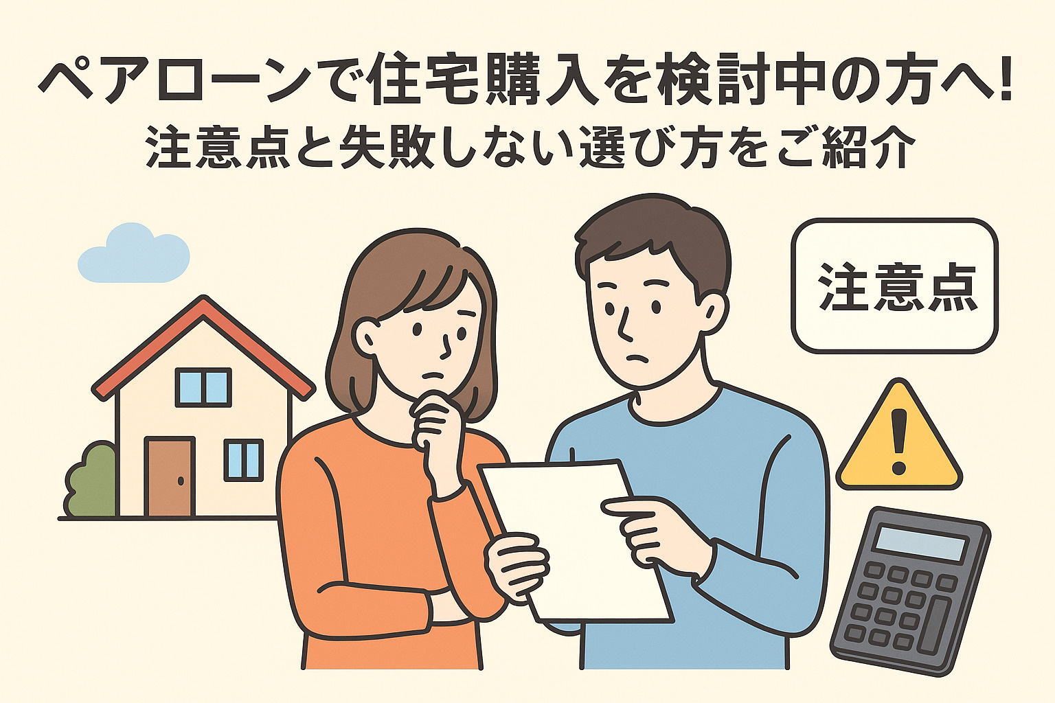 ペアローンで住宅購入を検討中の方へ！注意点と失敗しない選び方...の画像
