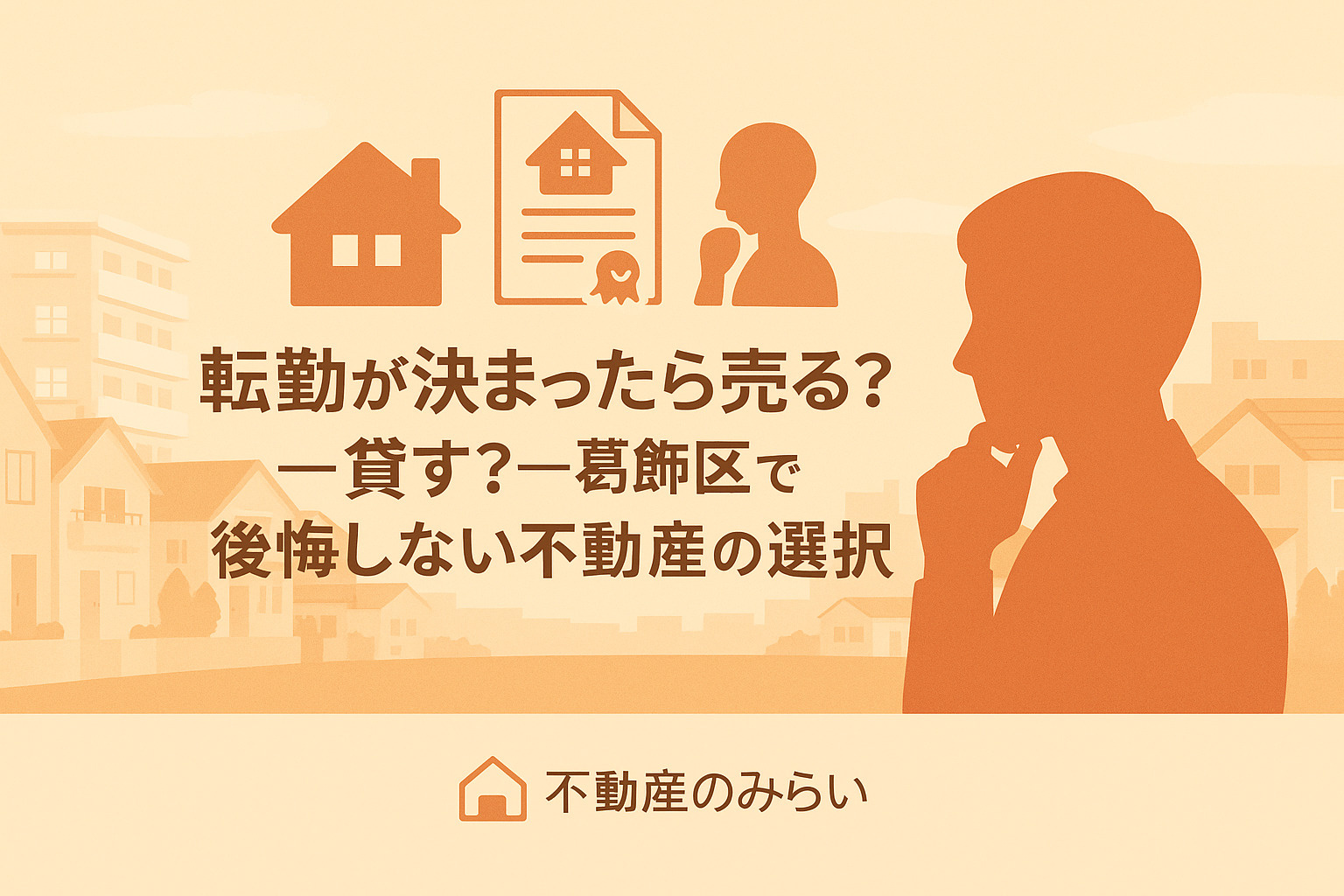 葛飾区版：転勤が決まったら売る？貸す？──葛飾区で後悔しない...の画像