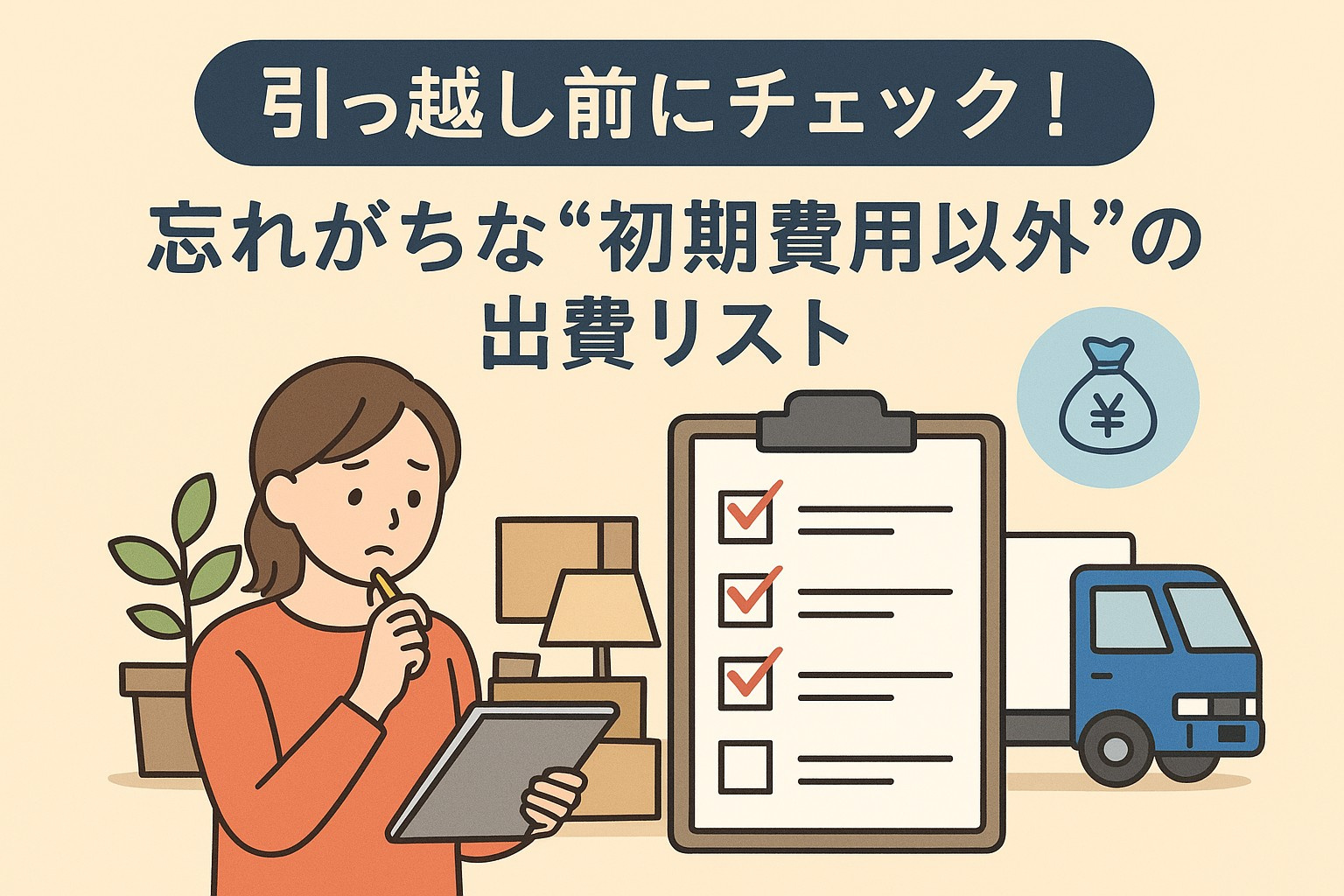 引っ越し前にチェック！忘れがちな“初期費用以外”の出費リスト...の画像