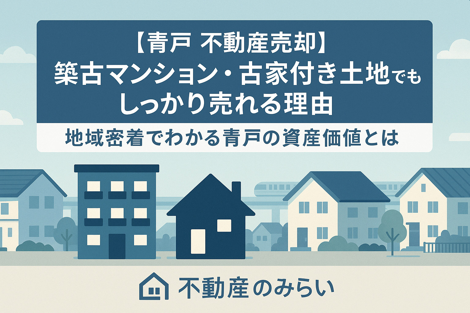 【青戸 不動産売却】築古マンション・古家付き土地でもしっかり...の画像
