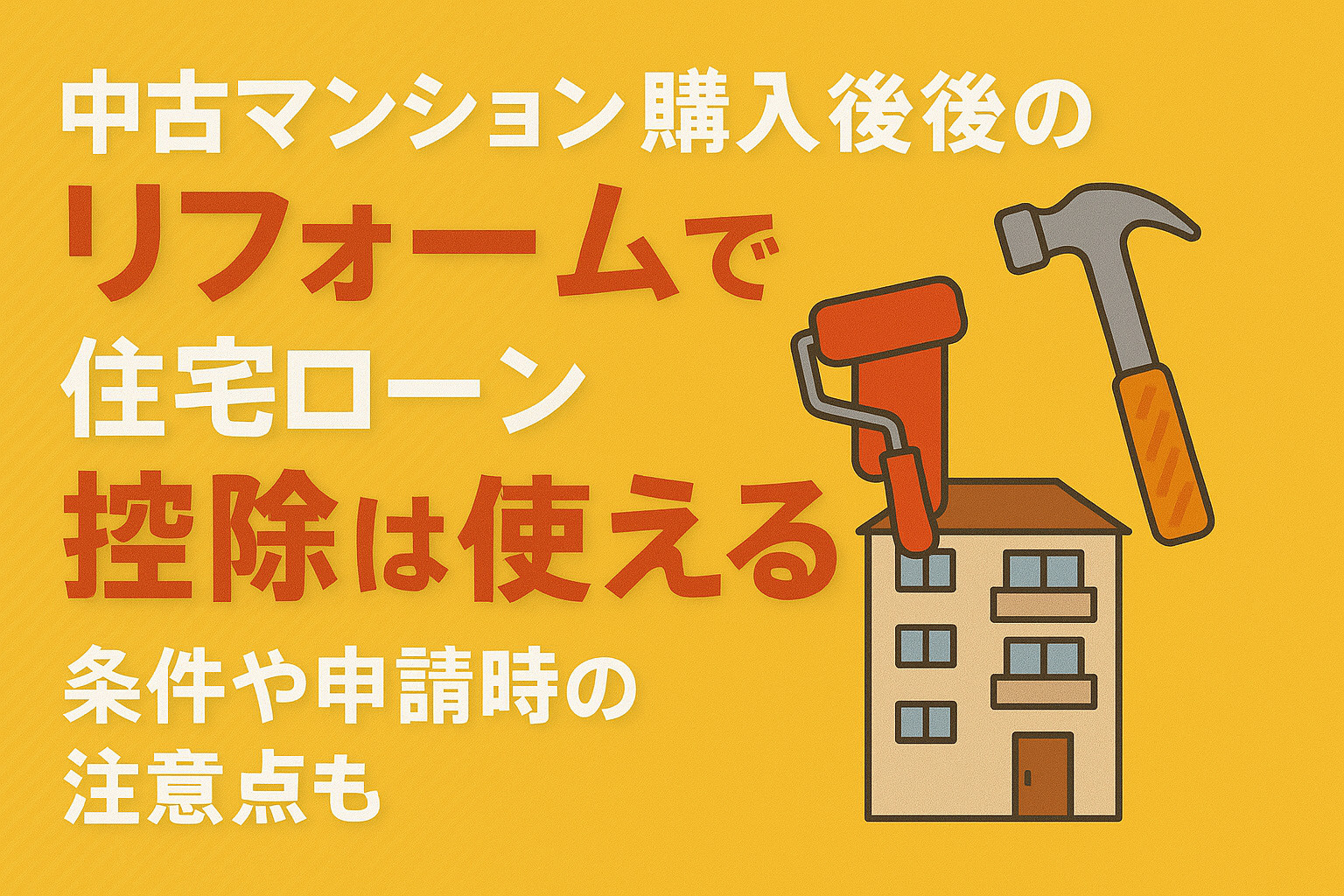 中古マンション購入後のリフォームで住宅ローン控除は使える？条...の画像