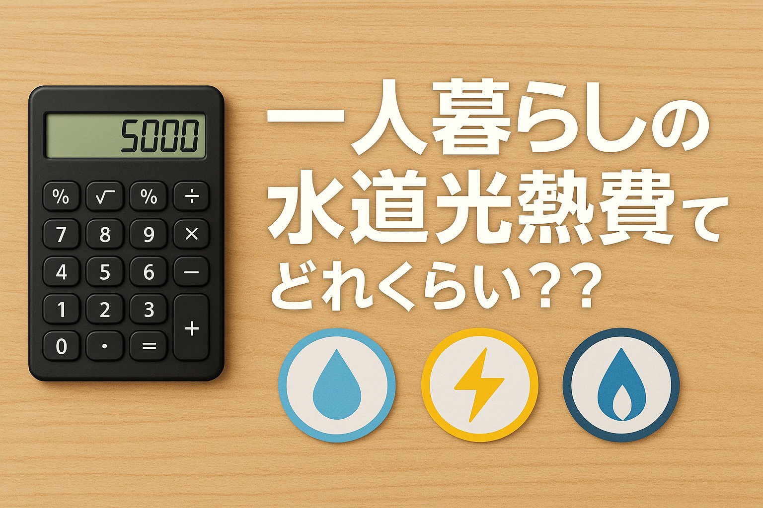 一人暮らしの水道光熱費ってどれくらい??の画像