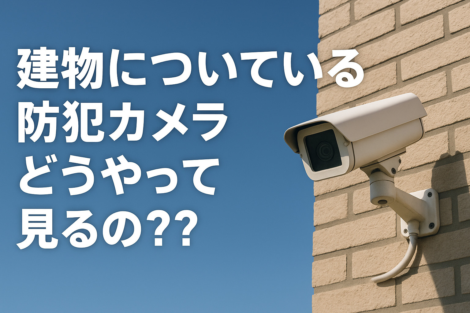 建物についている防犯カメラどうやって見るの？？の画像