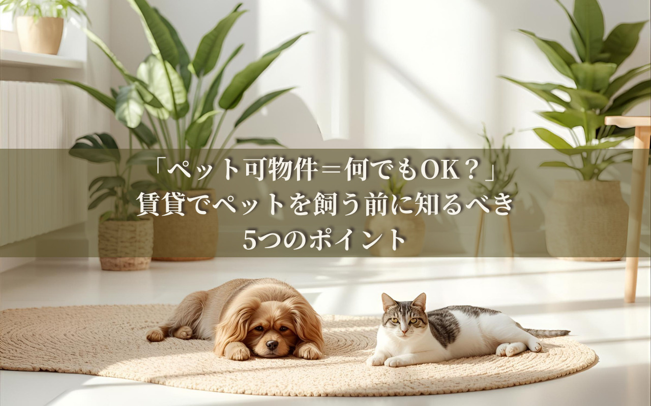 「ペット可物件＝何でもOK？」賃貸でペットを飼う前に知るべき...の画像