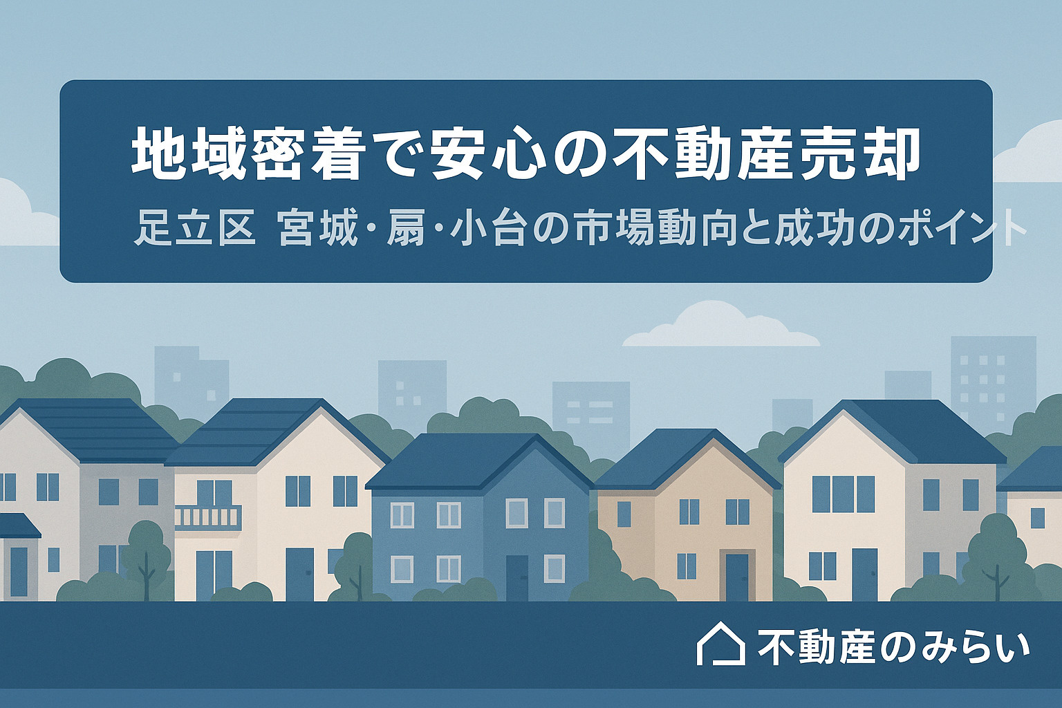 地域密着で安心の不動産売却｜足立区 宮城・扇・小台の市場動向...の画像