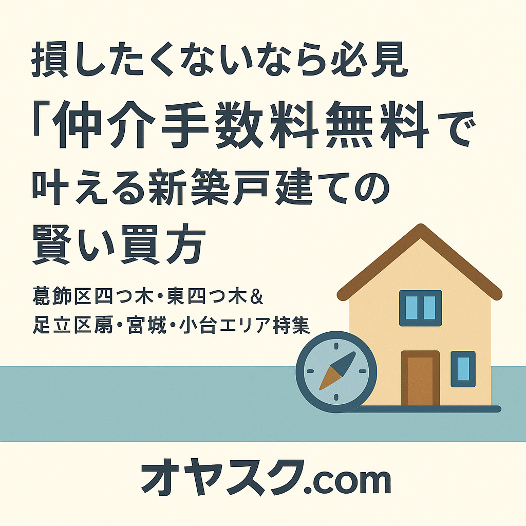 損したくないなら必見！“仲介手数料無料”で叶える新築戸建ての...の画像