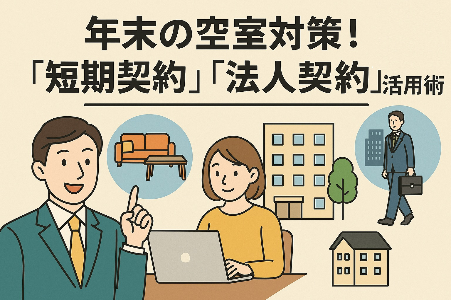 年末の空室対策！「短期契約」「法人契約」活用術の画像