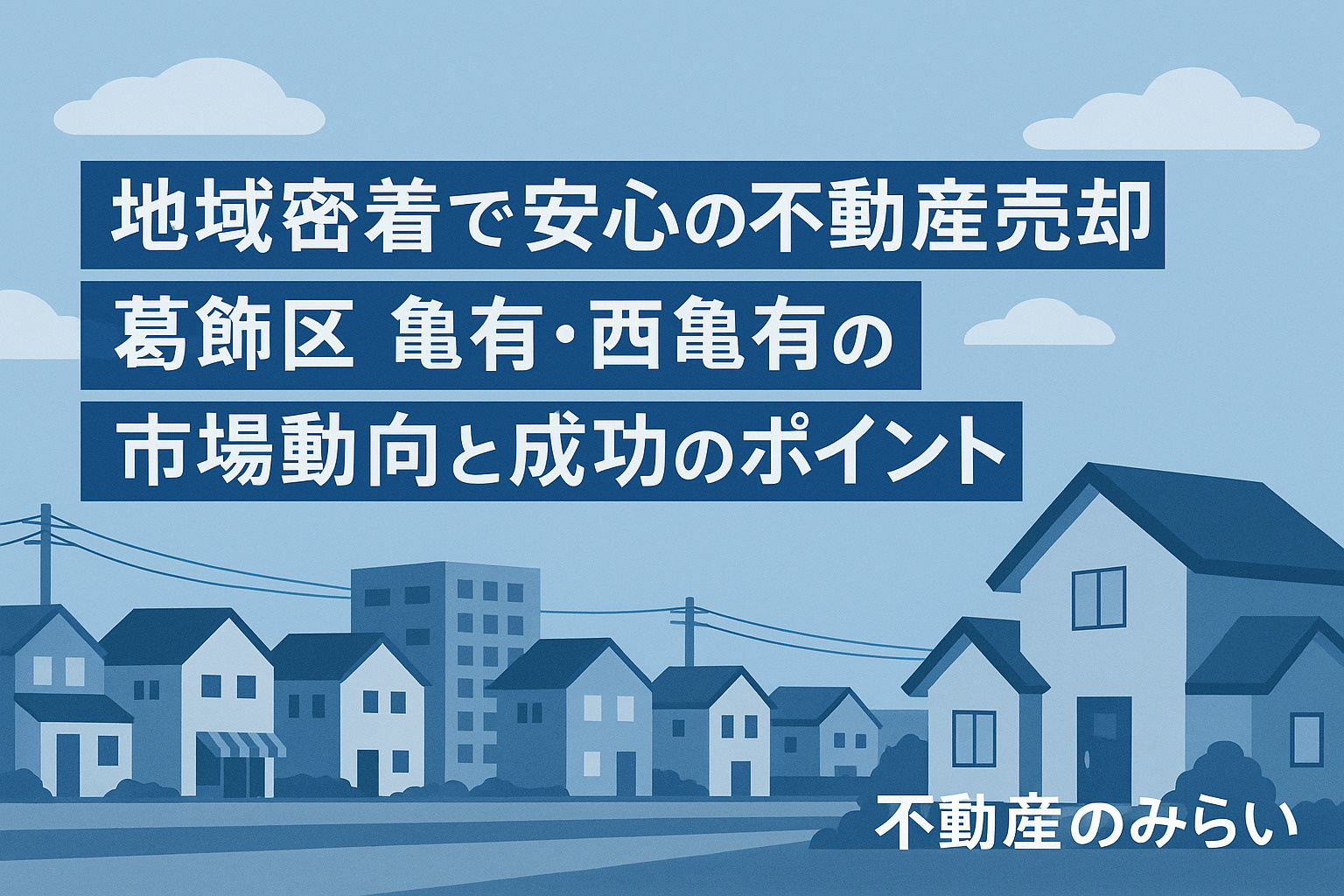地域密着で安心の不動産売却｜葛飾区 亀有・西亀有の市場動向と...の画像