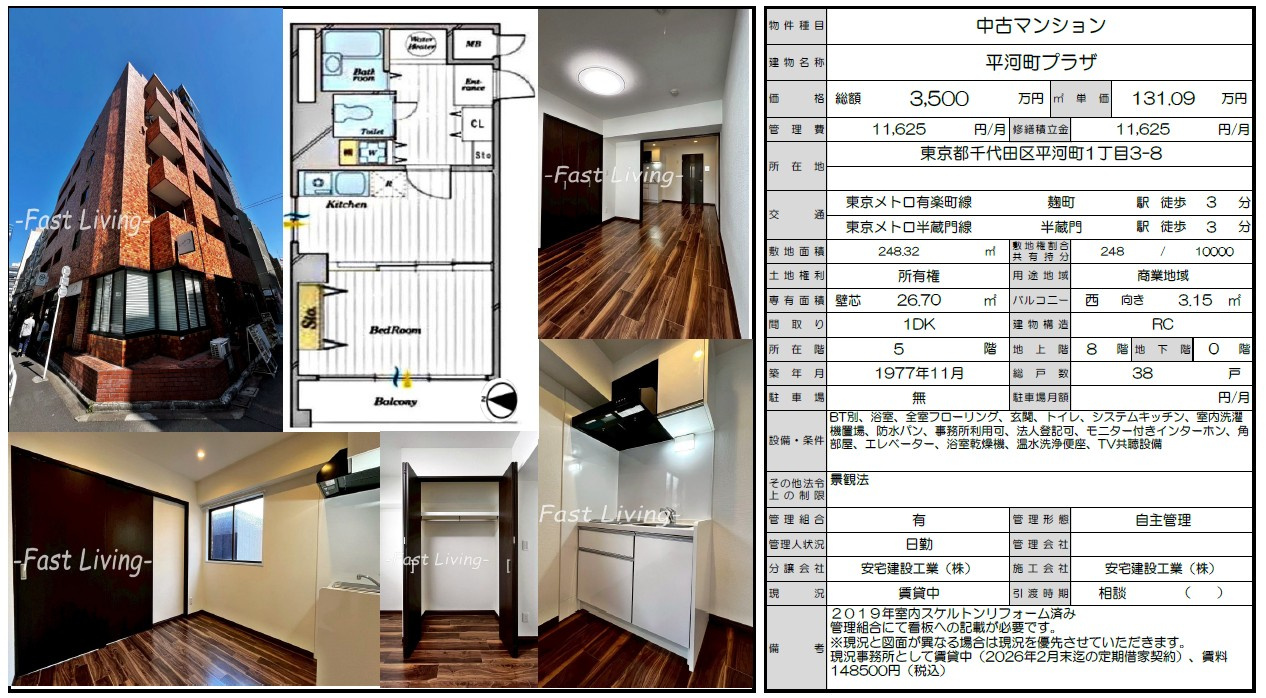 【売買情報】千代田区平河町で分譲マンションの募集が始まりまし...の画像