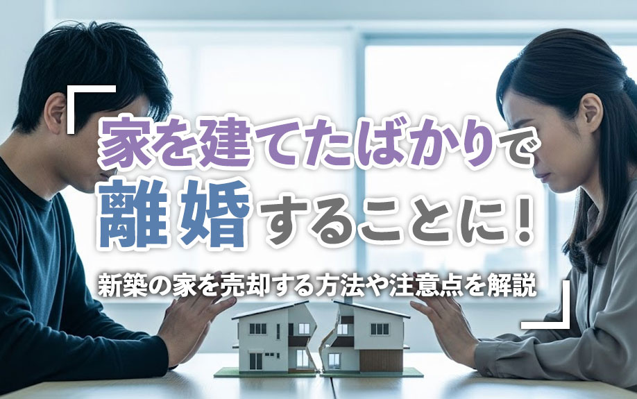 家を建てたばかりで離婚することに！新築の家を売却する方法や注...の画像
