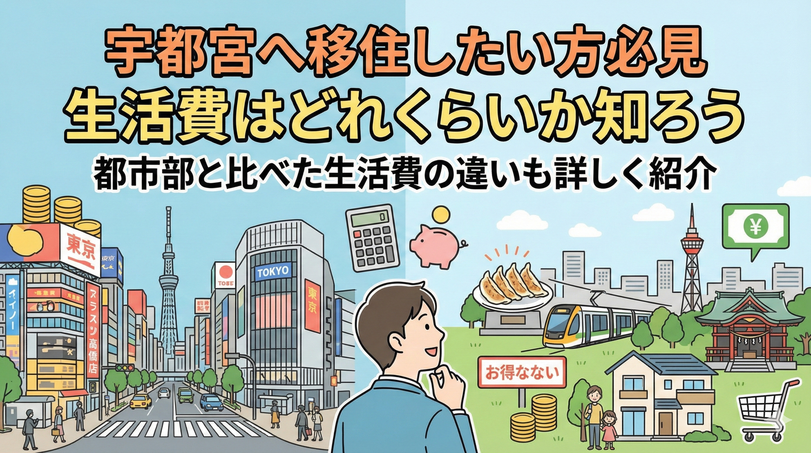宇都宮へ移住したい方必見生活費はどれくらいか知ろう  都市部...の画像