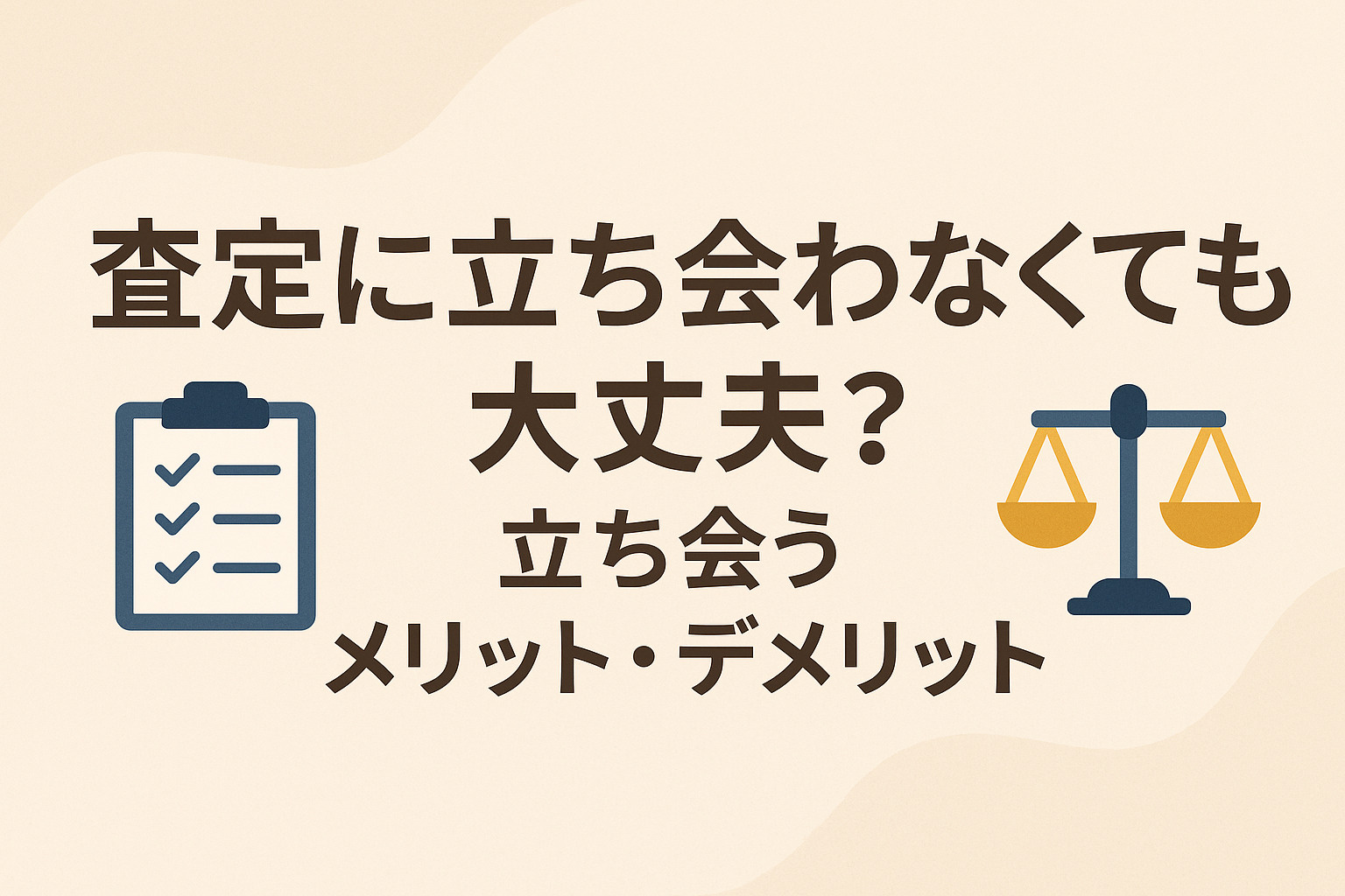 定に立ち会わなくても大丈夫？立ち会うメリット・デメリットの画像